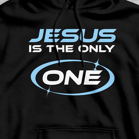 Men’s Hoodie Jesus Is The Only One Christian Faith Sweatshirt - Picture 2 of 2